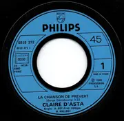 7inch Vinyl Single - Claire D'Asta - La Chanson De Prévert / Toi Le Musicien