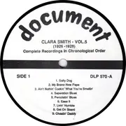 LP - Clara Smith - Vol. 5 (1926-1928) Complete Recorded Works In Chronological Order - Mono