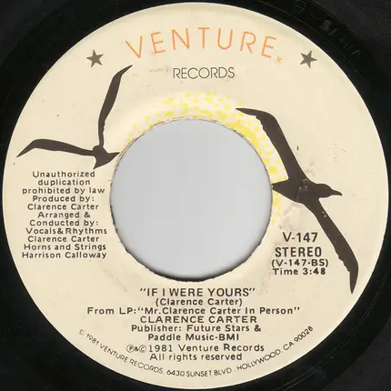 Clarence Carter - Can We Slip Away, Again? / If I Were Yours