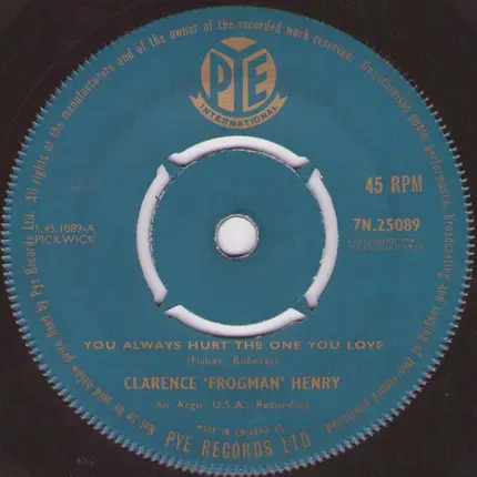 Clarence 'Frogman' Henry - You Always Hurt the One You Love