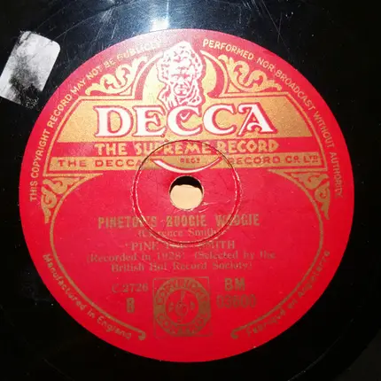 Clarence "Pinetop" Smith - Pine Top Blues / Pine Top's Boogie Woogie