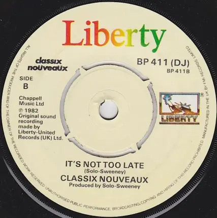 Classix Nouveaux - Because You're Young