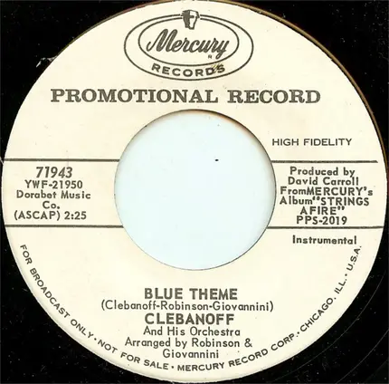 Clebanoff And His Orchestra - Blue Mountain / Blue Theme