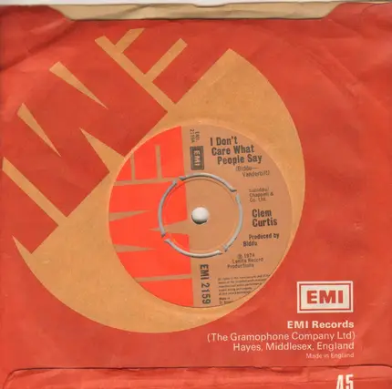 Clem Curtis - I Don't Care What People Say