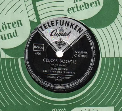 Cleo Brown - Cleo's Boogie/ Cook That Stuff