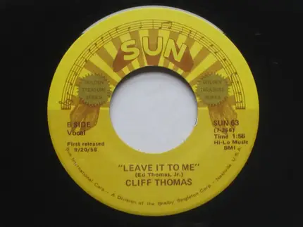 Cliff Thomas - Sorry I Lied