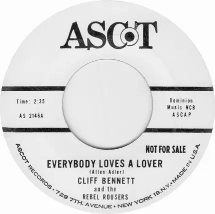 Cliff Bennett & The Rebel Rousers - Everybody Loves A Lover