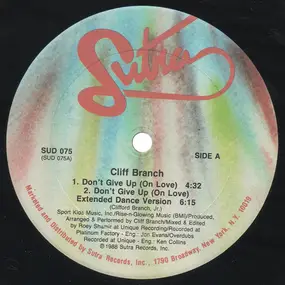 cliff Branch - Don't Give Up (On Love)