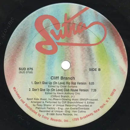Cliff Branch - Don't Give Up (On Love)