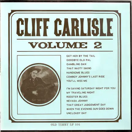 Cliff Carlisle - Volume 2