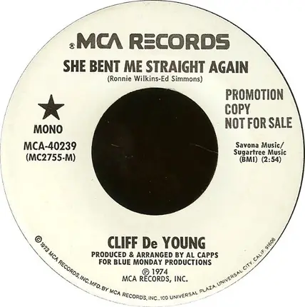 Cliff De Young - She Bent Me Straight Again