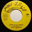 7inch Vinyl Single - Cliff Nobles - Love Is All Right / The Horse (Instrumental)