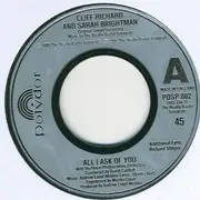 7inch Vinyl Single - Cliff Richard , Sarah Brightman - All I Ask Of You - Silver Injection Labels