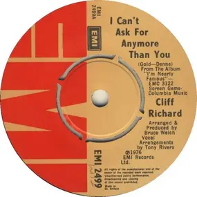 Cliff Richard - I Can't Ask For Anymore Than You