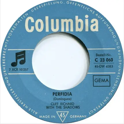 Cliff Richard & The Shadows - Carnival / Perfidia