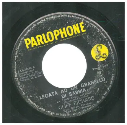 Cliff Richard with Norrie Paramor And His Orchestra - Legata Ad Un Granello Di Sabbia / Carina