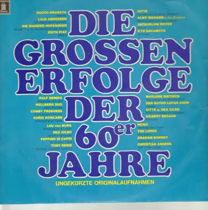 Die Grossen Erfolge Der 60er Jahre - Die Grossen Erfolge der 60er Jahre