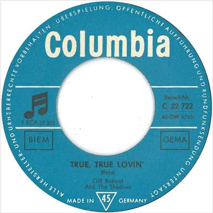 Cliff Richard - Constantly / True, True Lovin'
