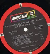 LP - Clifford Coulter - Do It Now, Worry 'Bout It Later