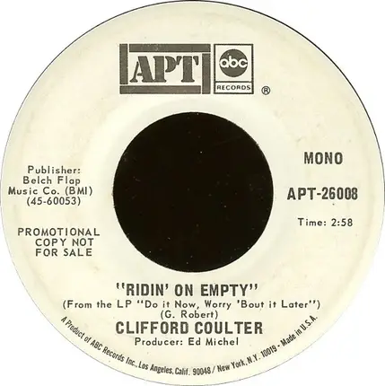 Clifford Coulter - Ridin' On Empty