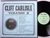 LP - Cliff Carlisle - Cliff Carlisle Volume 2