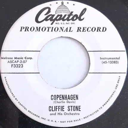 Cliffie Stone & Orchestra - Milenberg Joys