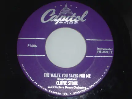 Cliffie Stone And His Barn Dance Band - Missouri Waltz / The Waltz You Saved For Me