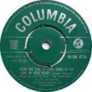 7inch Vinyl Single - Cliff Richard - When The Girl In Your Arms Is The Girl In Your Heart