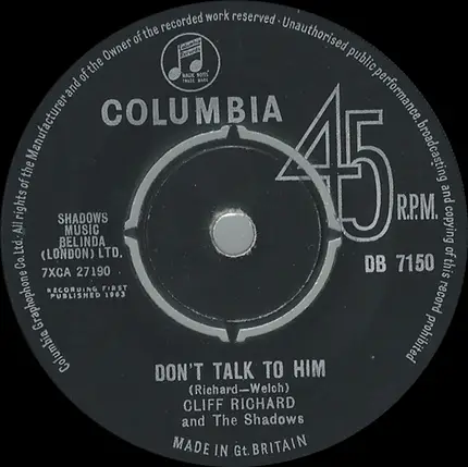 Cliff Richard & The Shadows - Don't Talk To Him