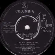 7inch Vinyl Single - Cliff Richard & The Shadows - I Could Easily Fall (In Love With You)