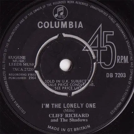 Cliff Richard & The Shadows - I'm The Lonely One