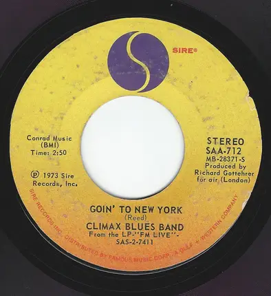 Climax Blues Band - I Am Constant / Goin' To New York