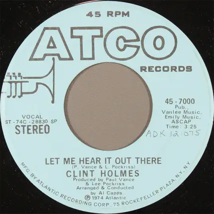 Clint Holmes - When You're Number One