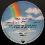 12inch Vinyl Single - Clint Eastwood And General Saint - Last Plane (One Way Ticket)