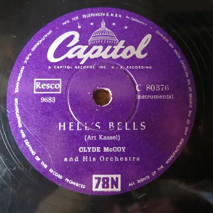 Clyde McCoy And His Orchestra - Sugar Blues Boogie / Hell's Bells