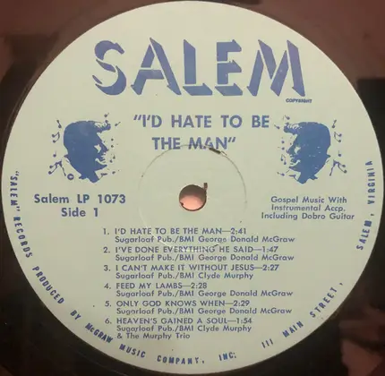 Clyde Murphy And Murphy Trio - I'd Hate To Be The Man
