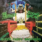 10'' - Cross Examination / Spring Break! - Super Party Brothers - Clear Green Black Splatter