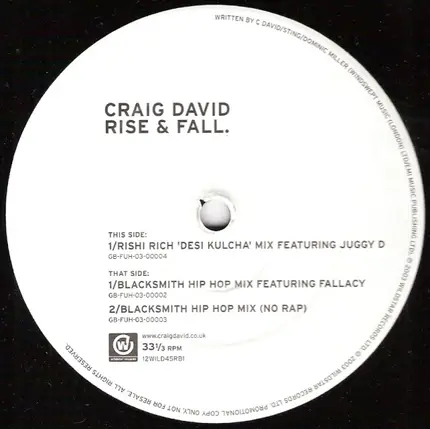 Craig David - Rise & Fall