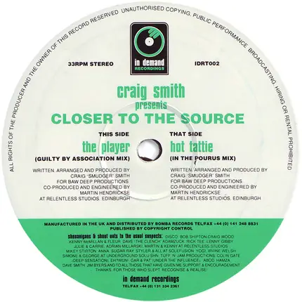 Craig Smith - Closer To The Source