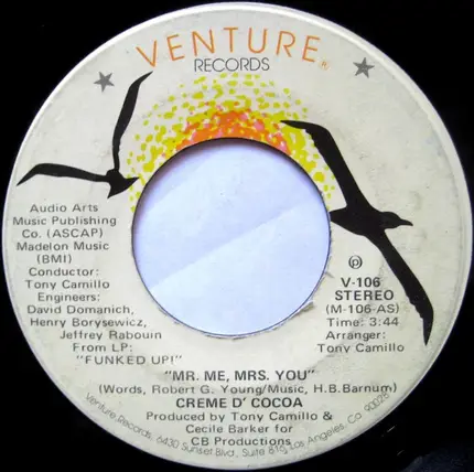 Creme D'Cocoa - Mr. Me, Mrs. You