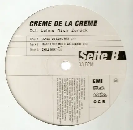 Creme De La Creme - Ich Lehne Mich Zurück