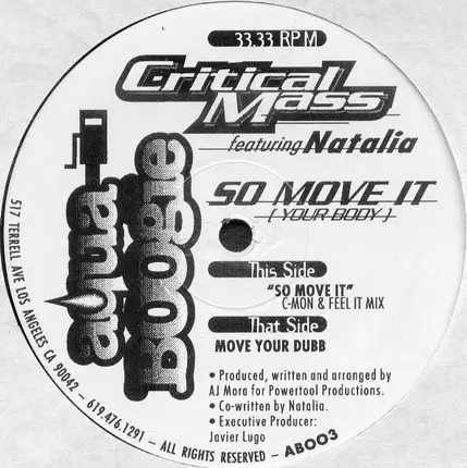 Critical Mass Featuring Natalia - So Move It (Your Body)