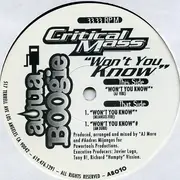 12inch Vinyl Single - Critical Mass - Won't You Know