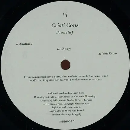 Cristi Cons - Basorelief