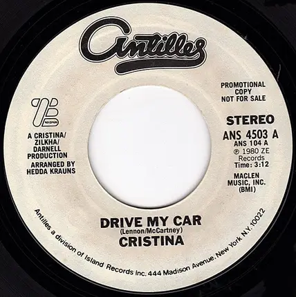 Cristina - Drive My Car / The Ballad Of Immoral Manufacture