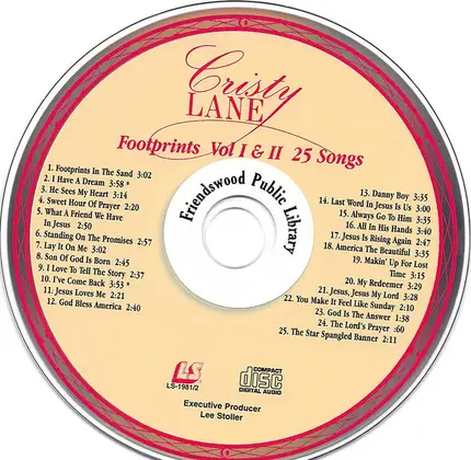 Cristy Lane - Footprints In The Sand Volumes 1 & 2