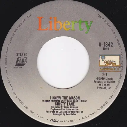 Cristy Lane - One Day At A Time / I Knew The Mason