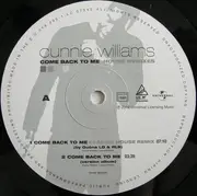 12inch Vinyl Single - Cunnie Williams - Come Back To Me (House Remixes)