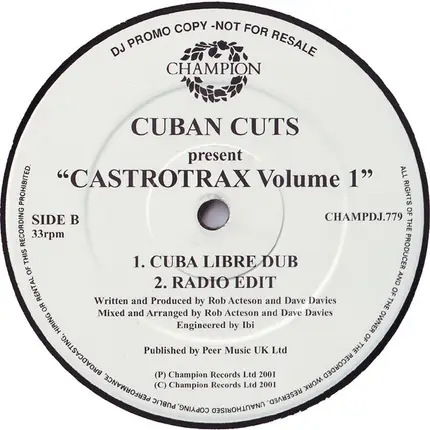 Cuban Cuts - Castrotrax Volume 1