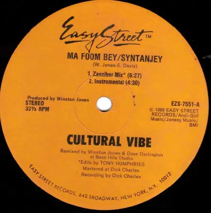 Cultural Vibe - Ma Foom Bey/Syntanjey